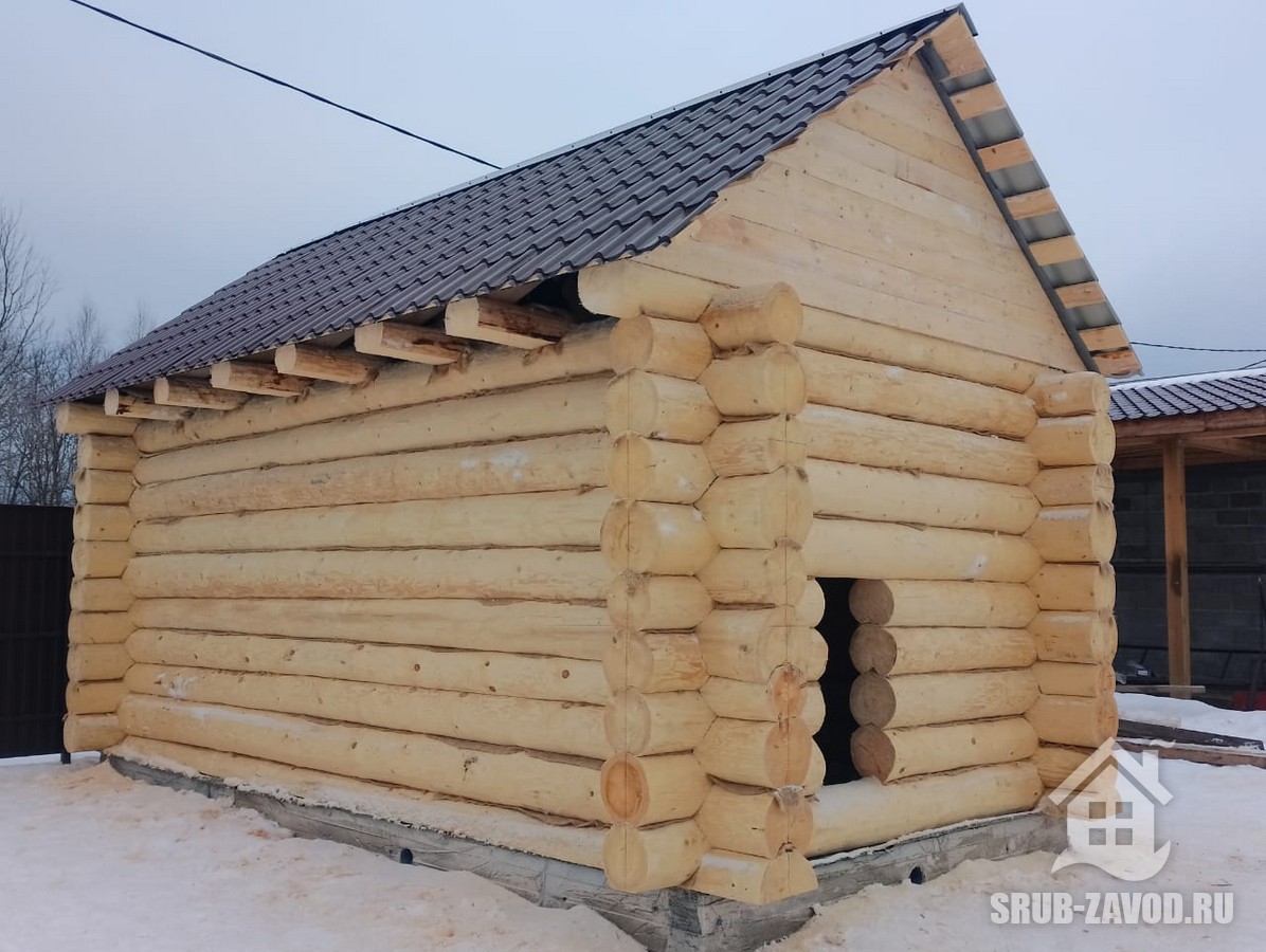 Сруб бани 3х5 Сруб бани с террасой