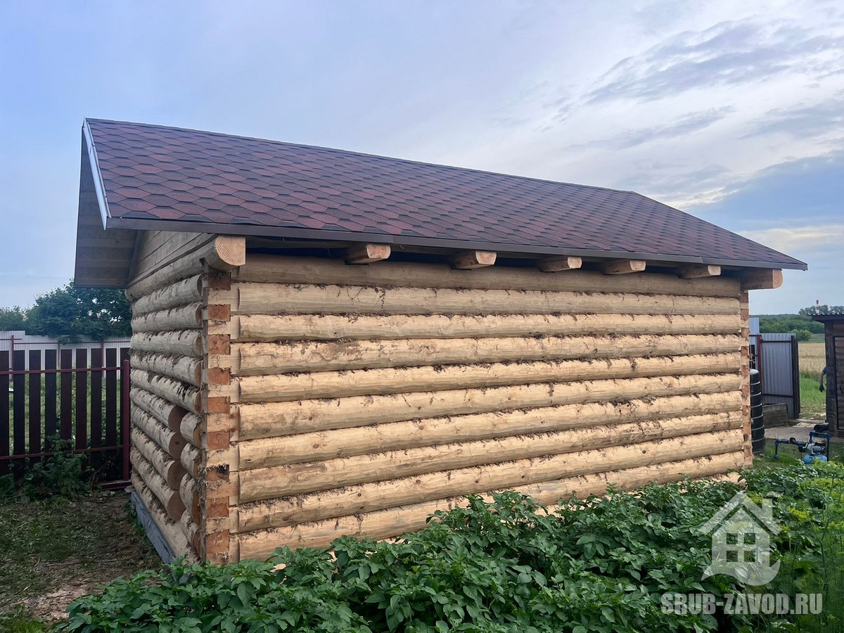 Сруб бани 4х6 Сруб бани с террасой