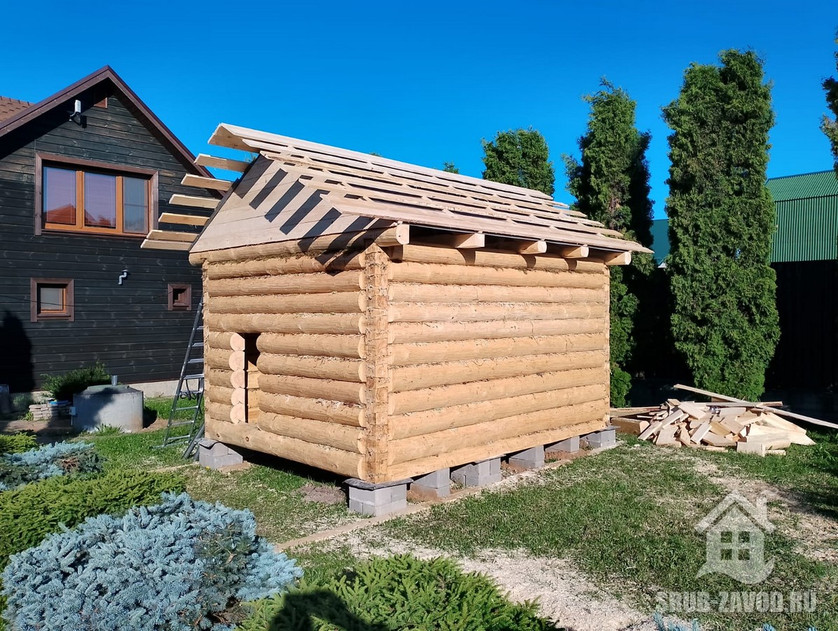 Сруб бани 3х4 Сруб бани с террасой